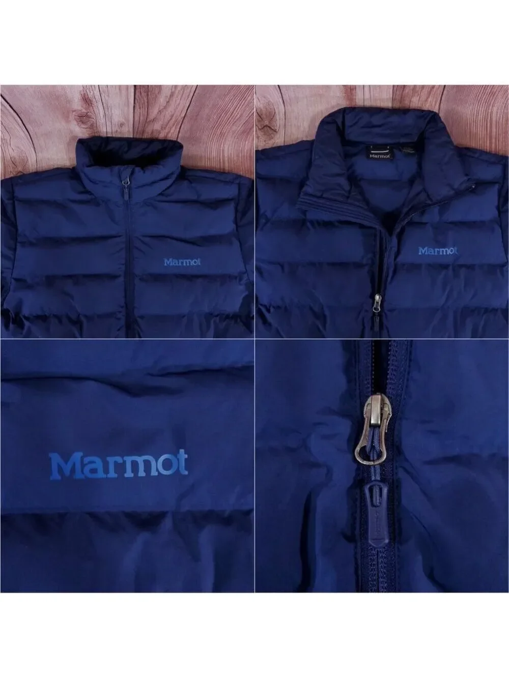 Marmot Mens Small Alassian Featherless Jacket 3M Thinsulate Navy Blue